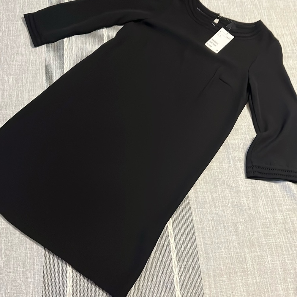 H&M Black Midi Dress with 3/4 Sleeves